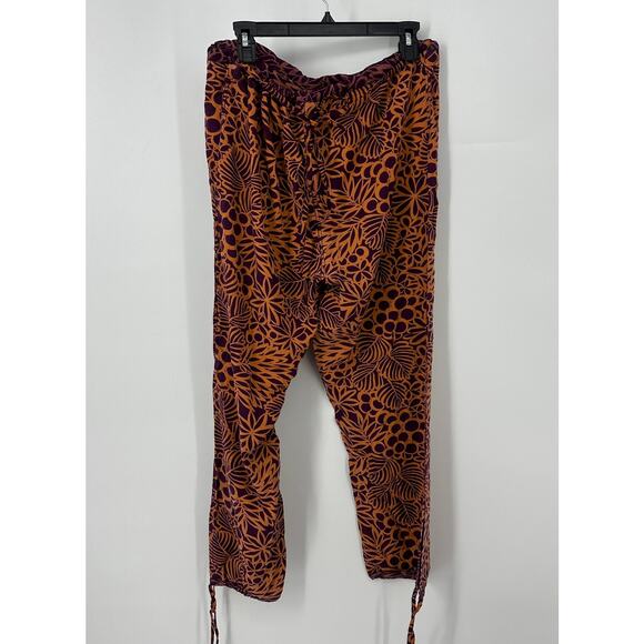 Sundance pants large this is paradise tropical casual tie waist travel beach - Picture 1 of 8